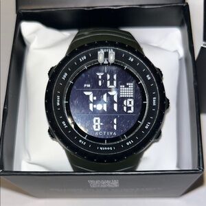 Ativa Black and Cameo Green Digital Watch